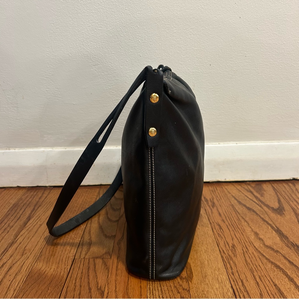 Etienne Aigner Vintage Genuine Cowhide Brown Leather Crossbody Handbag Os